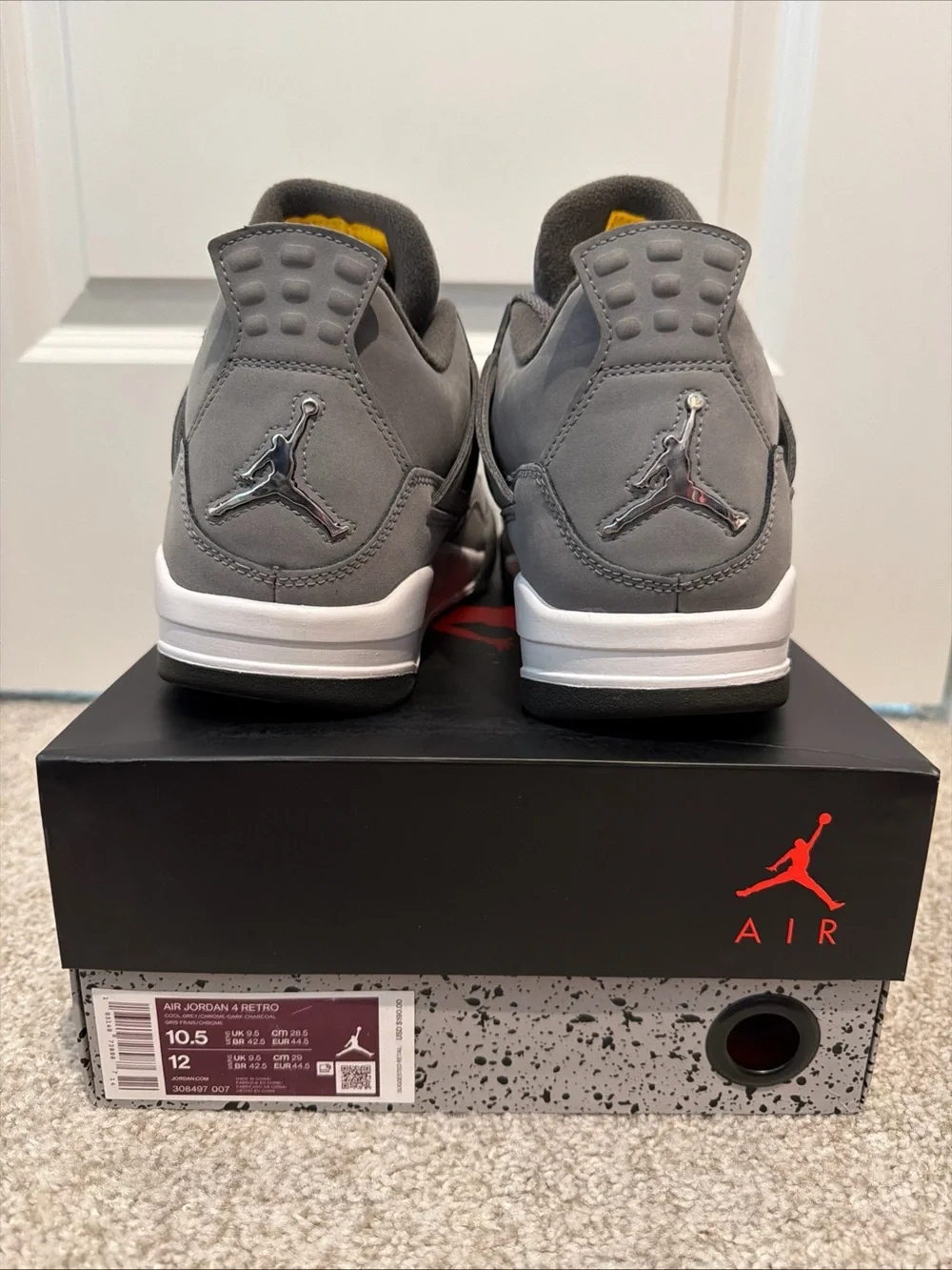 Jordan Men’s Retro 4 Cool Grey Size 10.5